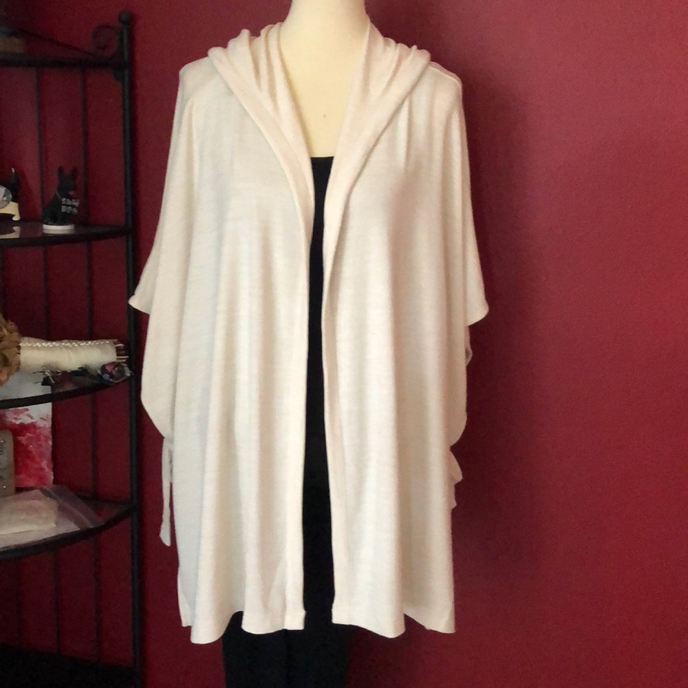 NWT GAP CREAM HOODED CAPE LIKE PONCHO